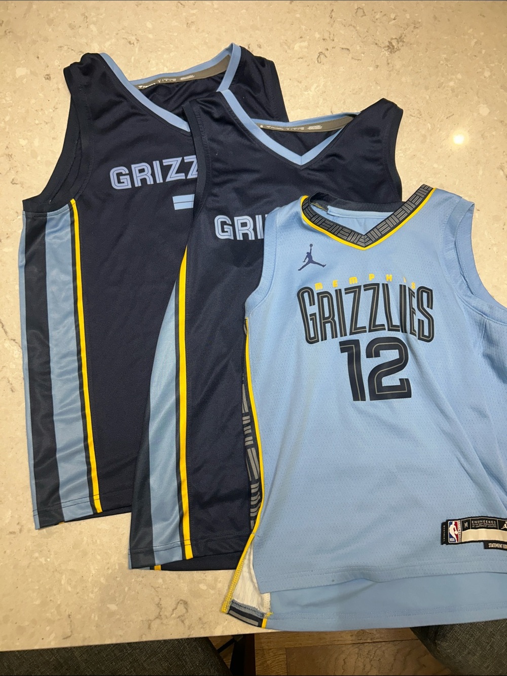 Bundle of 3 Memphis Grizzlies jerseys